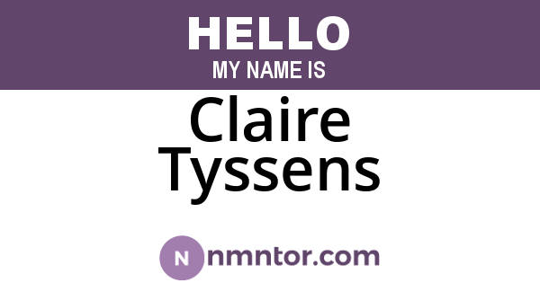 Claire Tyssens