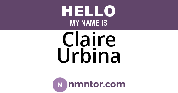 Claire Urbina