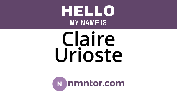 Claire Urioste