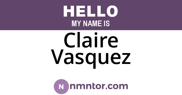 Claire Vasquez