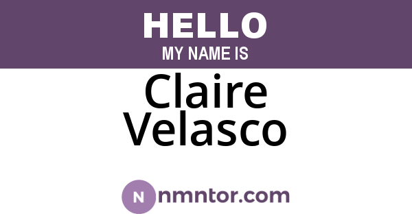 Claire Velasco