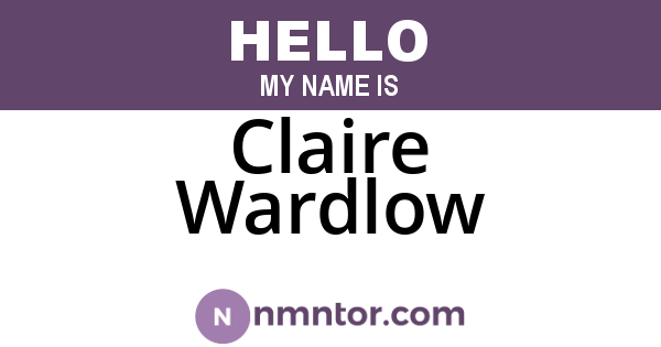 Claire Wardlow