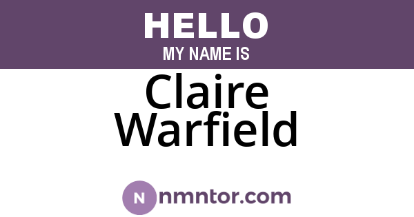 Claire Warfield