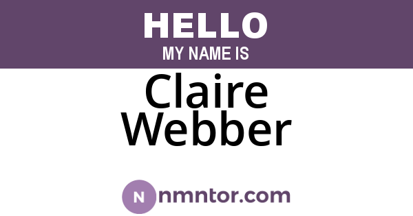 Claire Webber