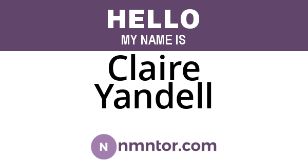 Claire Yandell