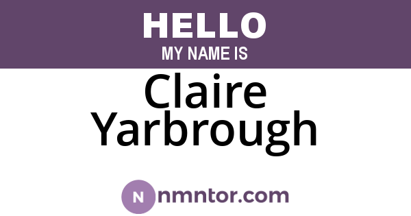 Claire Yarbrough