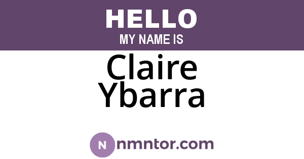 Claire Ybarra