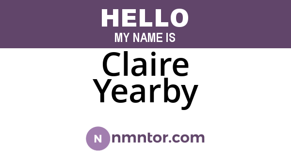 Claire Yearby