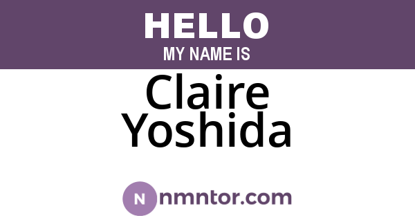 Claire Yoshida