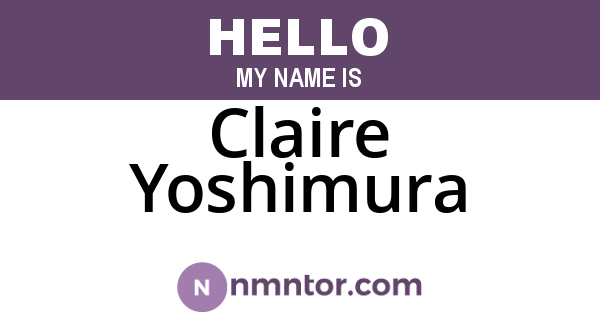 Claire Yoshimura