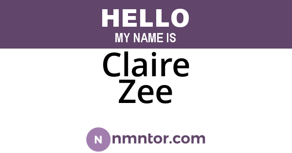 Claire Zee