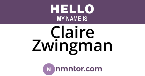 Claire Zwingman