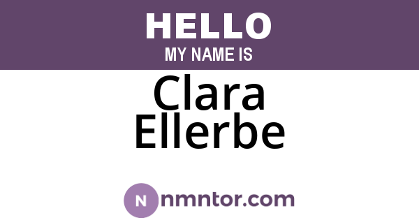 Clara Ellerbe