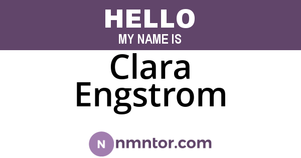 Clara Engstrom