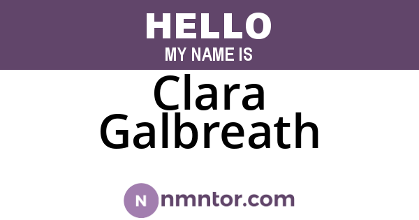 Clara Galbreath