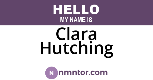 Clara Hutching