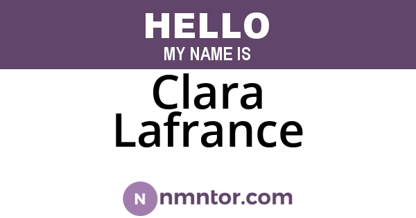 Clara Lafrance