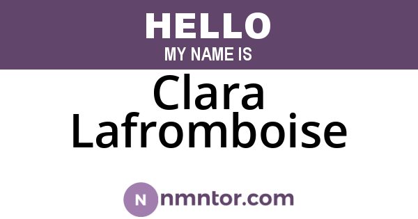 Clara Lafromboise