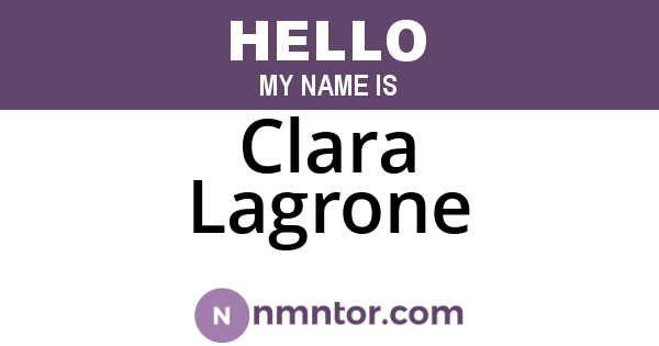 Clara Lagrone