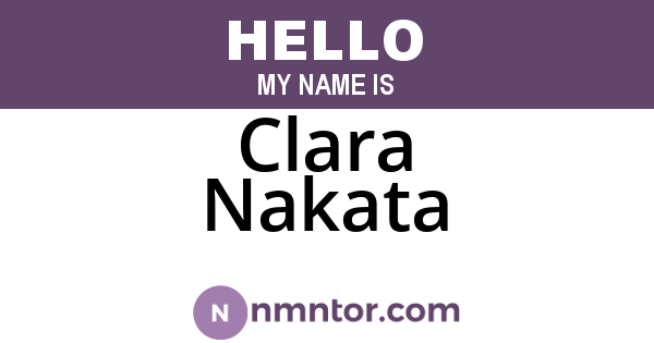 Clara Nakata