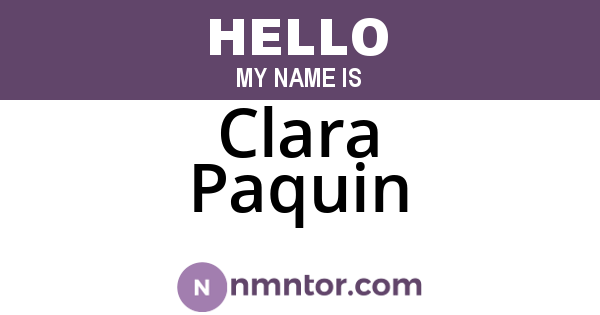 Clara Paquin