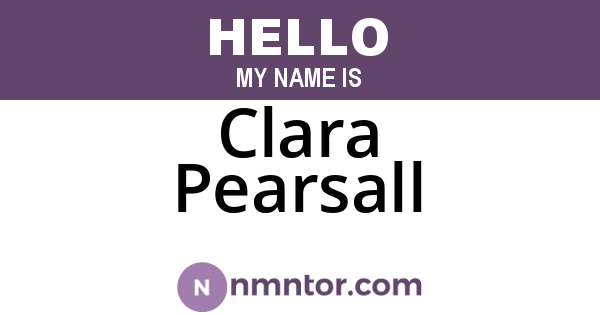 Clara Pearsall