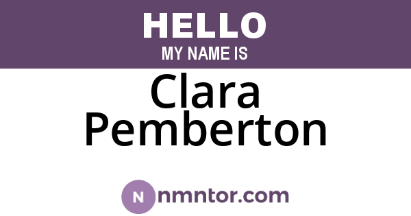 Clara Pemberton