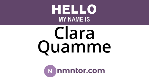 Clara Quamme