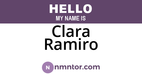 Clara Ramiro