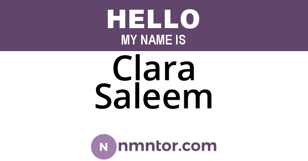 Clara Saleem