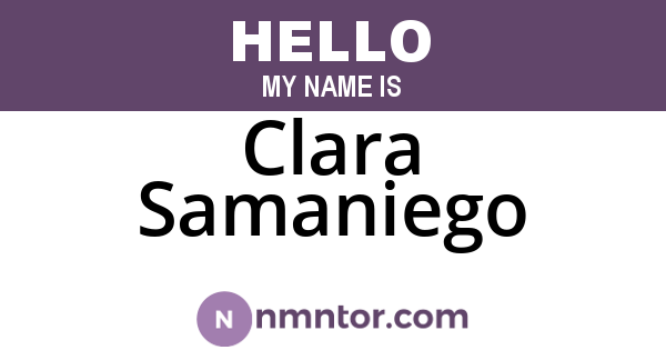 Clara Samaniego