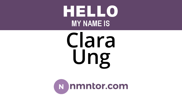 Clara Ung