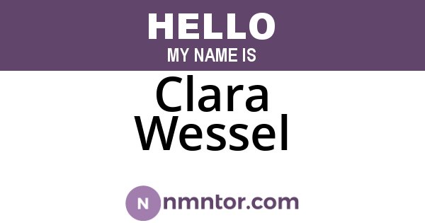 Clara Wessel