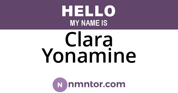 Clara Yonamine