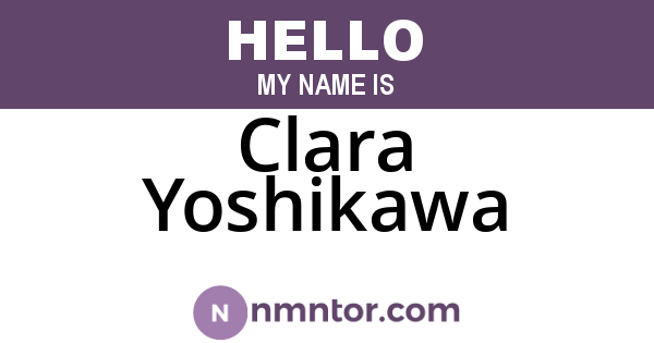 Clara Yoshikawa
