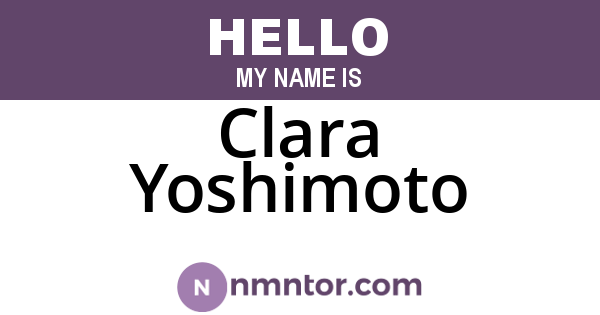 Clara Yoshimoto