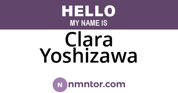 Clara Yoshizawa