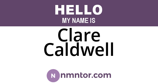 Clare Caldwell
