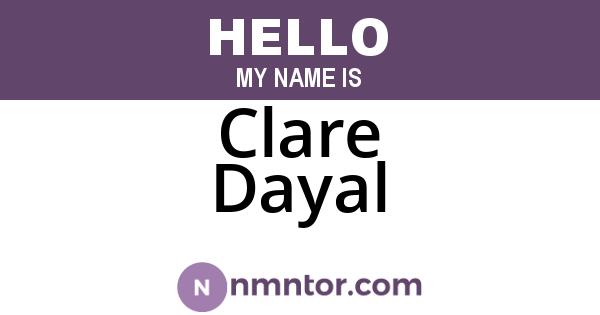 Clare Dayal