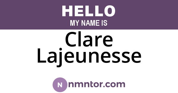 Clare Lajeunesse