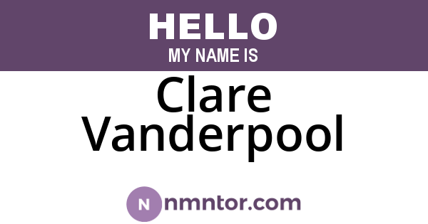 Clare Vanderpool