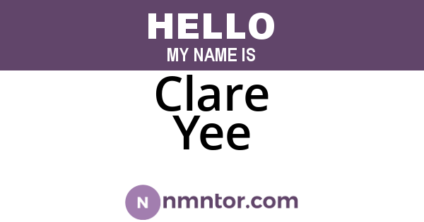Clare Yee