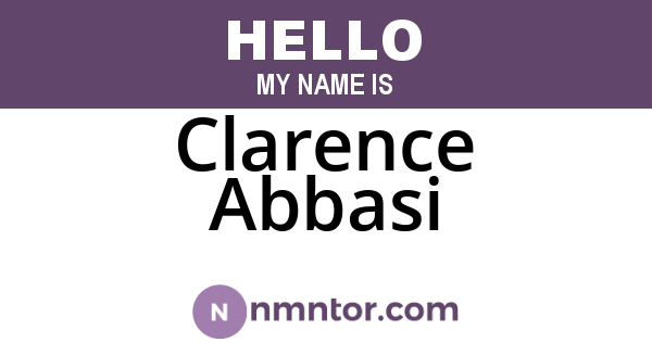 Clarence Abbasi