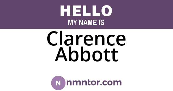 Clarence Abbott