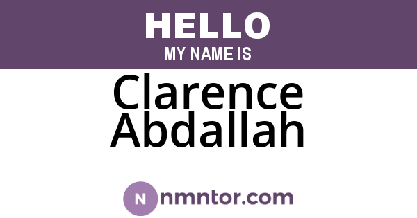 Clarence Abdallah
