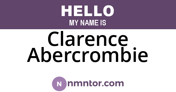 Clarence Abercrombie