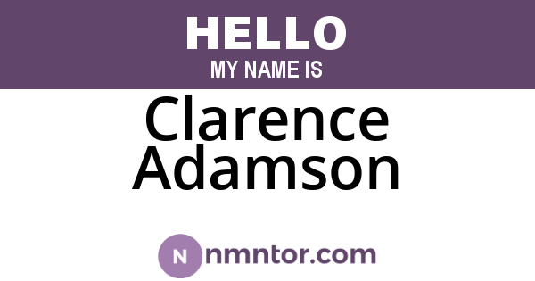 Clarence Adamson