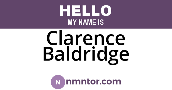Clarence Baldridge