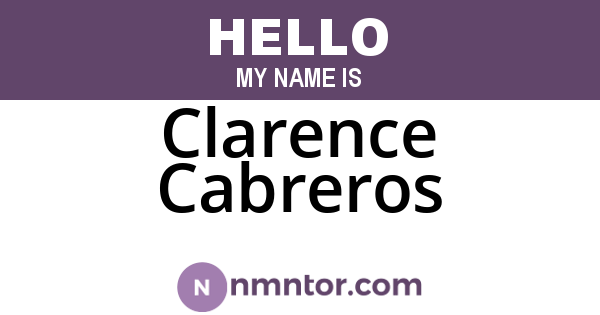 Clarence Cabreros