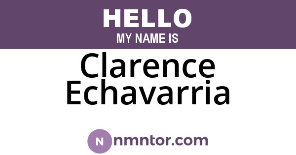 Clarence Echavarria